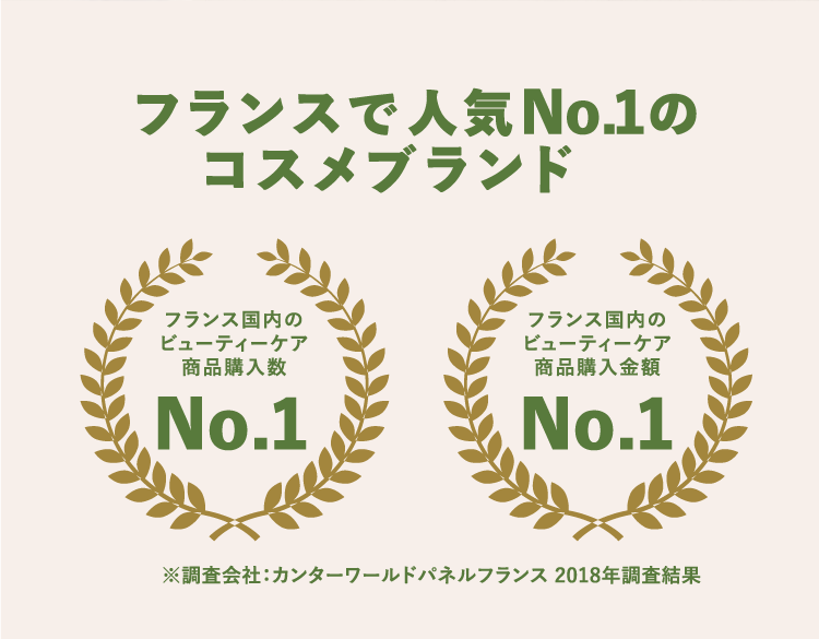 フランス国内のビューティーケア商品購入数・商品購入金額No.1