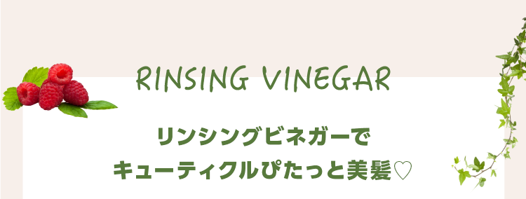 RINSING VINEGAR